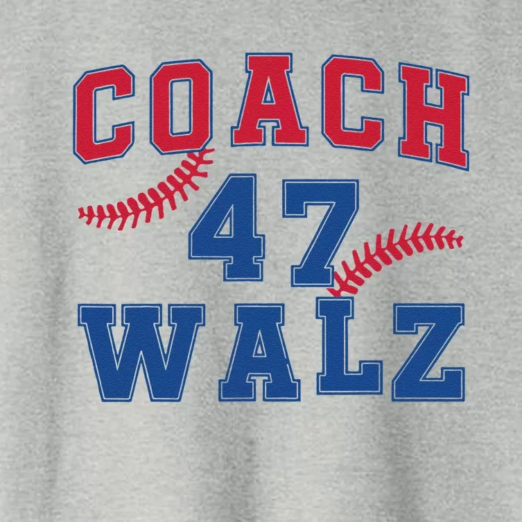 President Kamala Harris Funny Baseball Style Coach 47 Walz Women's Crop Top Tee