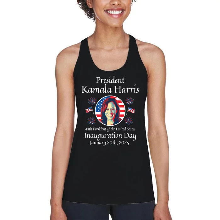 President Kamala Harris Inauguration 2025 Memorabilia Women's Racerback Tank