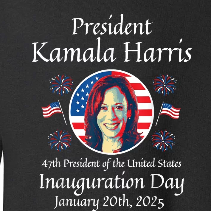 President Kamala Harris Inauguration 2025 Memorabilia Toddler Sweatshirt