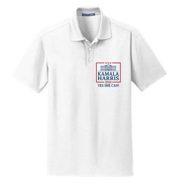 Pro Kamala Harris Yes She Can Kamala Harris 2024 President Dry Zone Grid Performance Polo