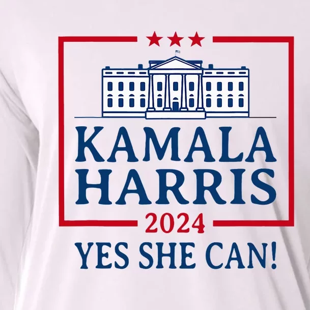 Pro Kamala Harris Yes She Can Kamala Harris 2024 President Cooling Performance Long Sleeve Crew