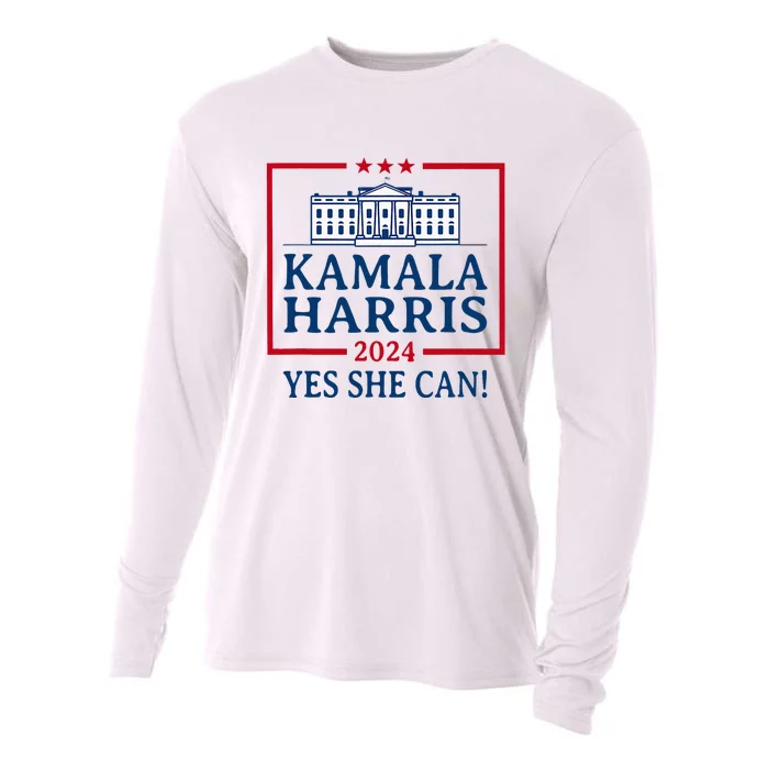 Pro Kamala Harris Yes She Can Kamala Harris 2024 President Cooling Performance Long Sleeve Crew