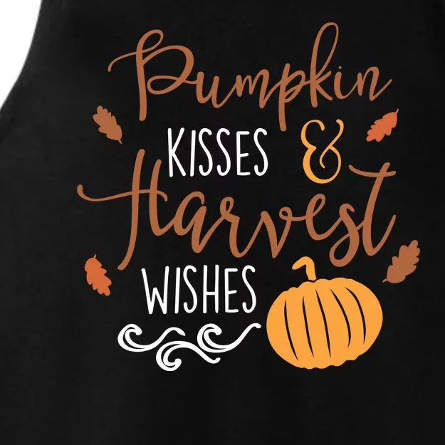 Pumpkin Kisses Harvest Wishes Ladies Tri-Blend Wicking Tank