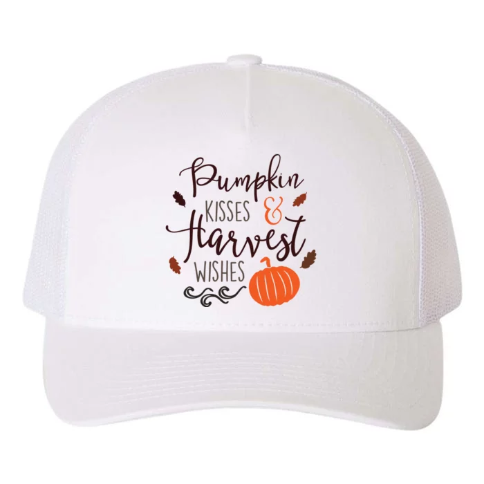 Pumpkin Kisses Harvest Wishes Yupoong Adult 5-Panel Trucker Hat