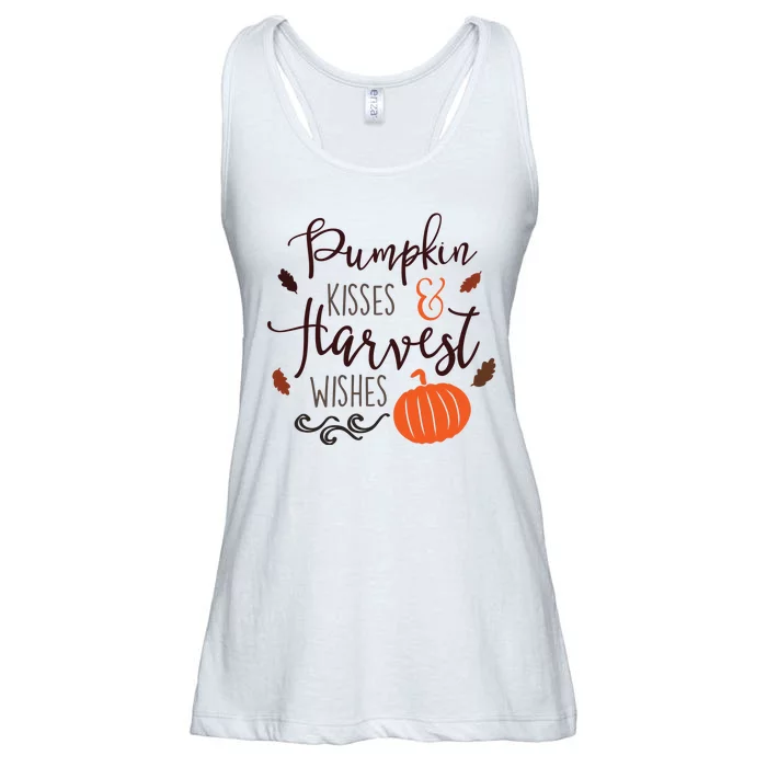 Pumpkin Kisses Harvest Wishes Ladies Essential Flowy Tank