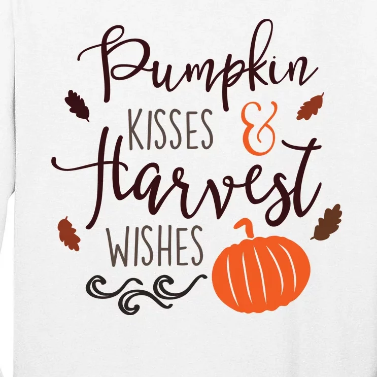 Pumpkin Kisses Harvest Wishes Tall Long Sleeve T-Shirt