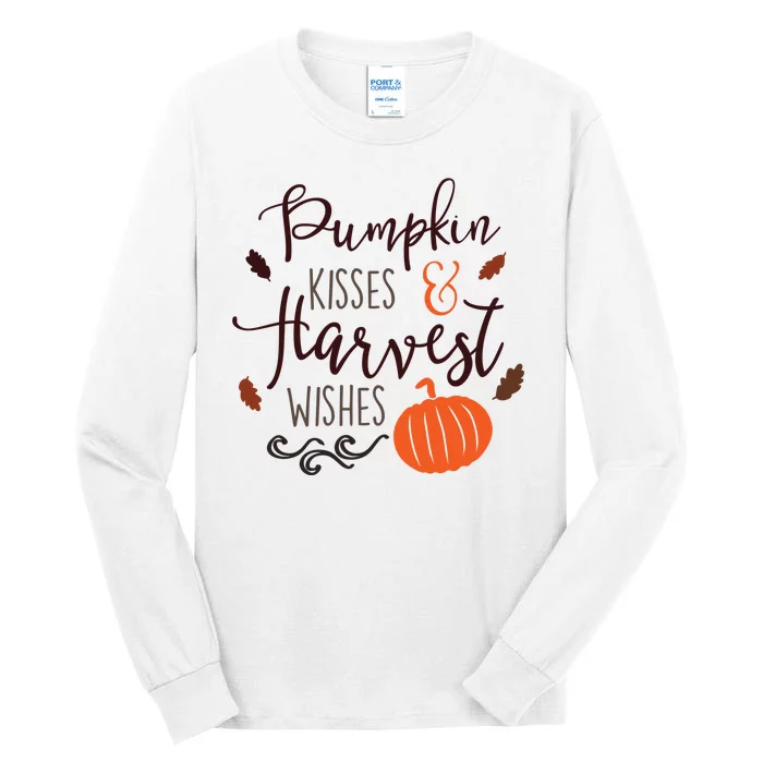 Pumpkin Kisses Harvest Wishes Tall Long Sleeve T-Shirt