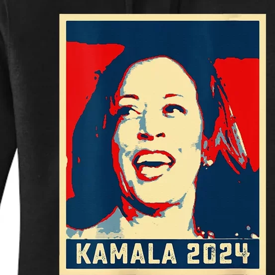 Poster Kamala Harris For President 2024 Madam Vice President Women's Pullover Hoodie