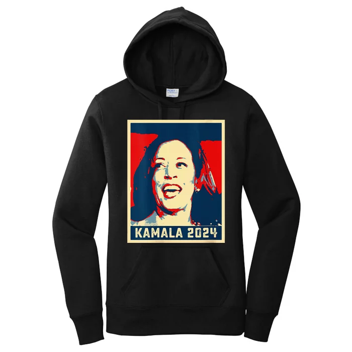 Poster Kamala Harris For President 2024 Madam Vice President Women's Pullover Hoodie