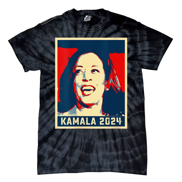 Poster Kamala Harris For President 2024 Madam Vice President Tie-Dye T-Shirt