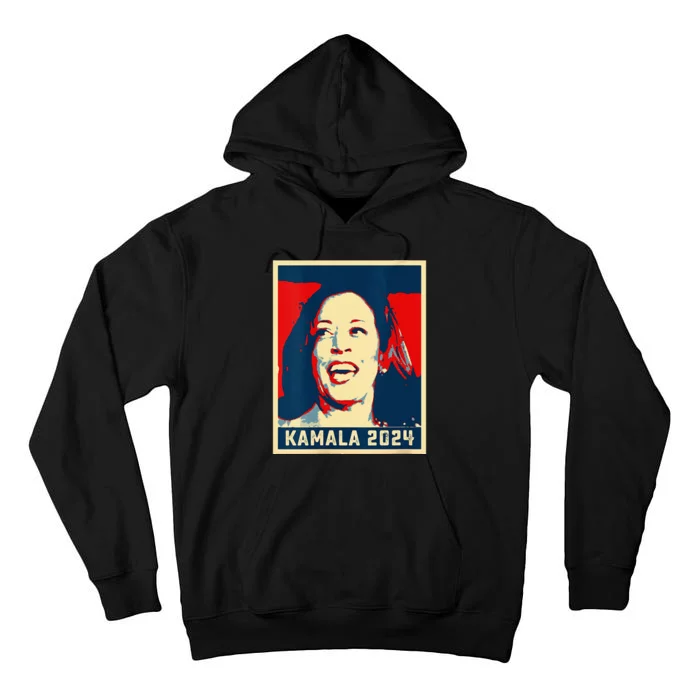 Poster Kamala Harris For President 2024 Madam Vice President Tall Hoodie