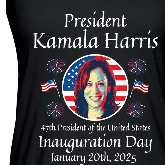 President Kamala Harris Inauguration 2025 Memorabilia Ladies Essential Flowy Tank