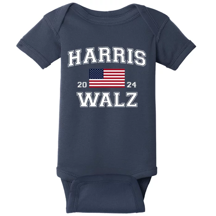 President Kamala Harris Tim Walz 2024 Election Vote Baby Bodysuit