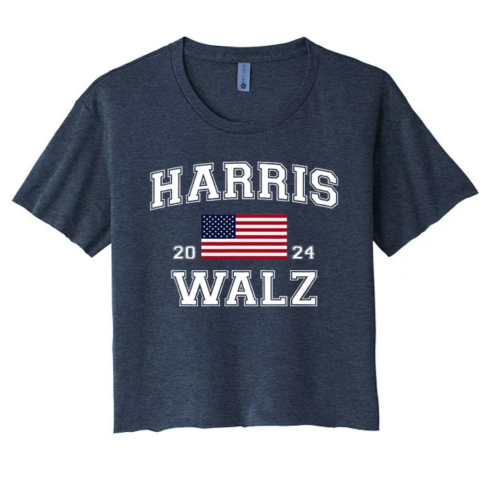 President Kamala Harris Tim Walz 2024 Election Vote Women's Crop Top Tee