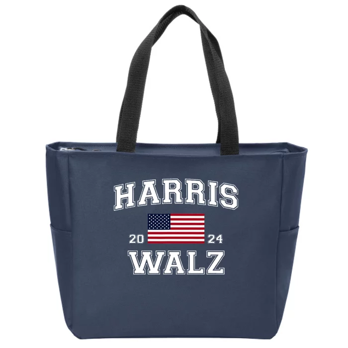 President Kamala Harris Tim Walz 2024 Election Vote Zip Tote Bag