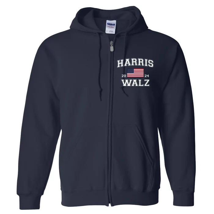 President Kamala Harris Tim Walz 2024 Election Vote Full Zip Hoodie