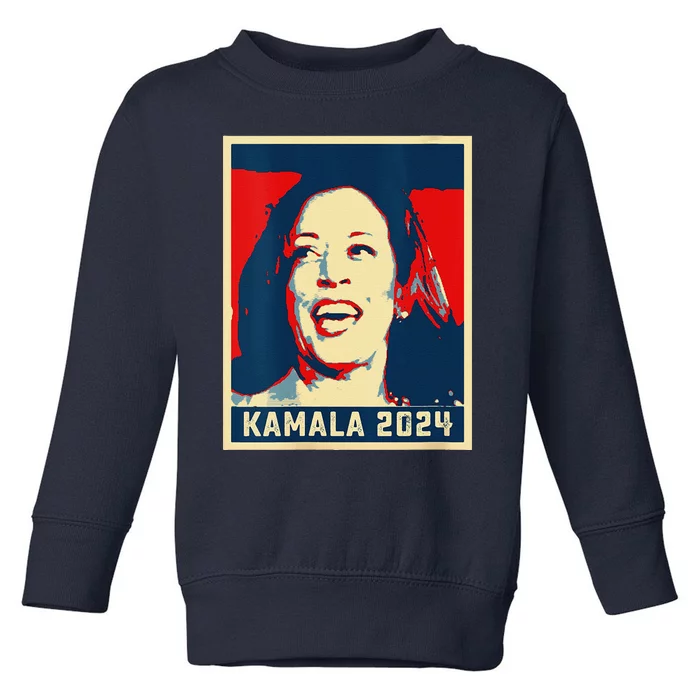 Poster Kamala Harris For President 2024 Madam Vice President Toddler Sweatshirt