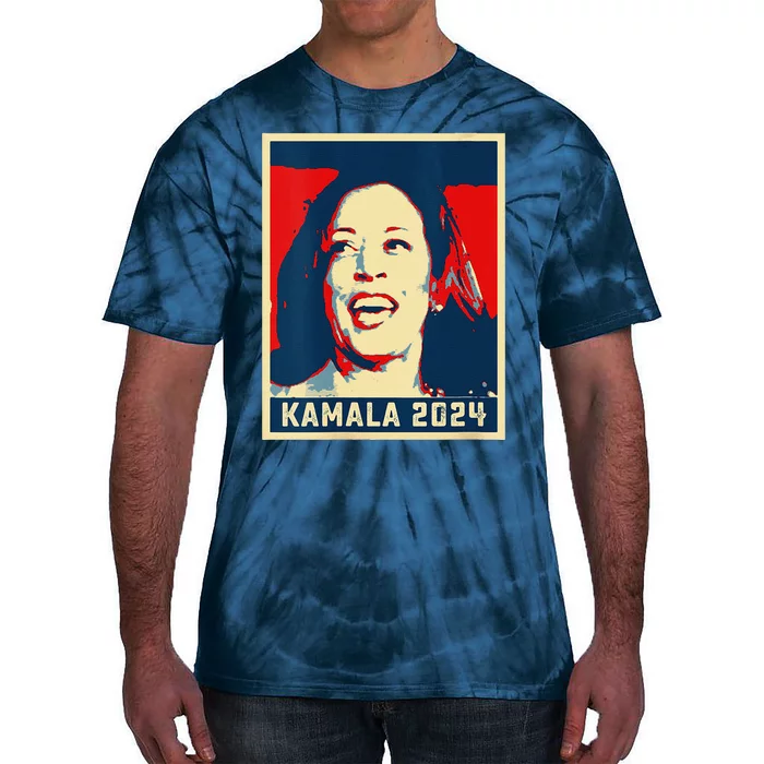 Poster Kamala Harris For President 2024 Madam Vice President Tie-Dye T-Shirt