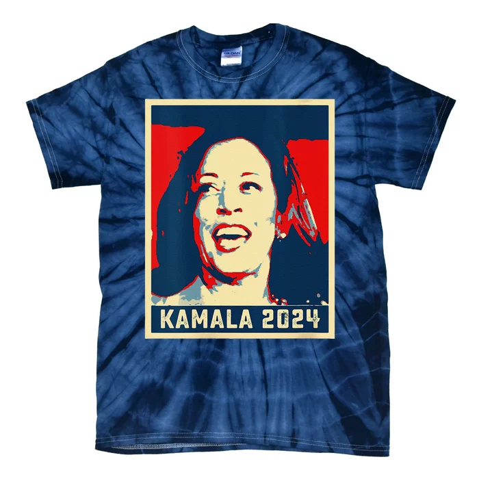 Poster Kamala Harris For President 2024 Madam Vice President Tie-Dye T-Shirt