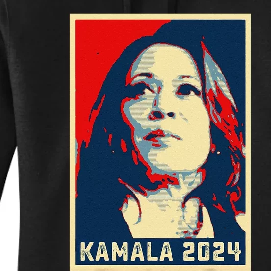 Poster Kamala Harris For President 2024 Madam Vice President Women's Pullover Hoodie