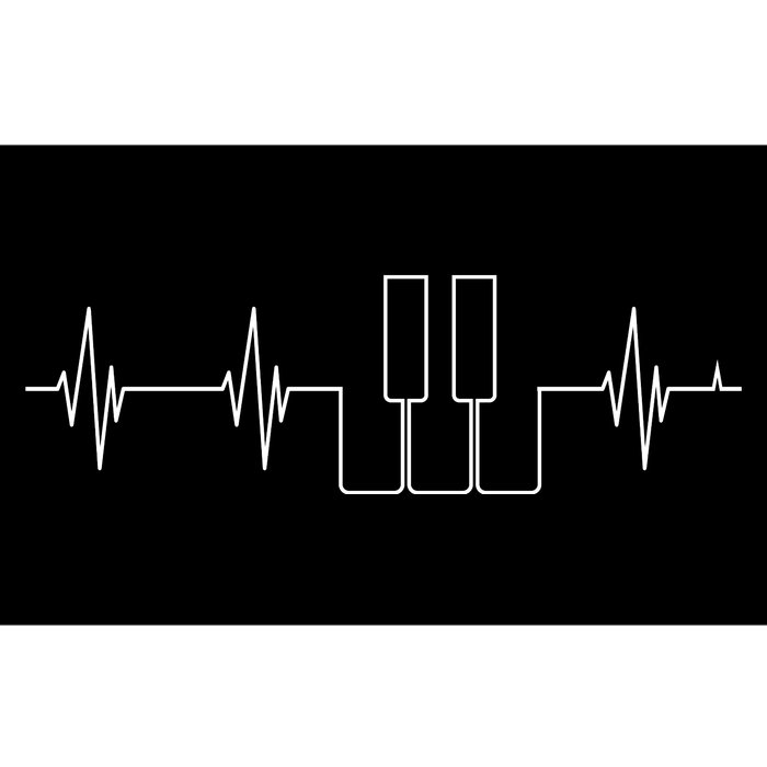 Piano Keys Hearbeat Bumper Sticker