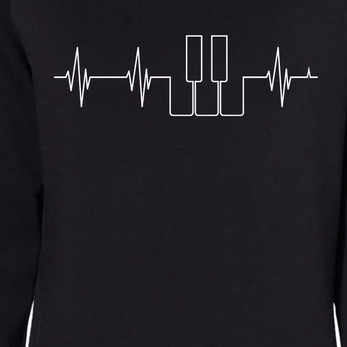 Piano Keys Hearbeat Womens California Wash Sweatshirt