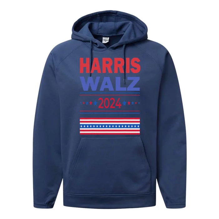 President Kamala Harris 2024 Voteelect Vp Tim Walz Nominee Performance Fleece Hoodie