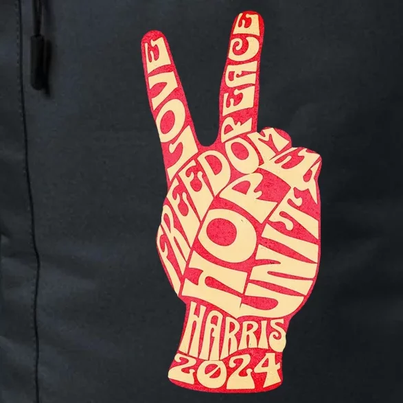 Pro Kamala Harris 2024 Peace Sign Daily Commute Backpack