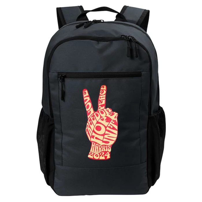 Pro Kamala Harris 2024 Peace Sign Daily Commute Backpack