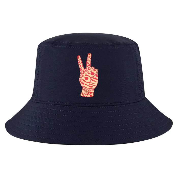 Pro Kamala Harris 2024 Peace Sign Cool Comfort Performance Bucket Hat