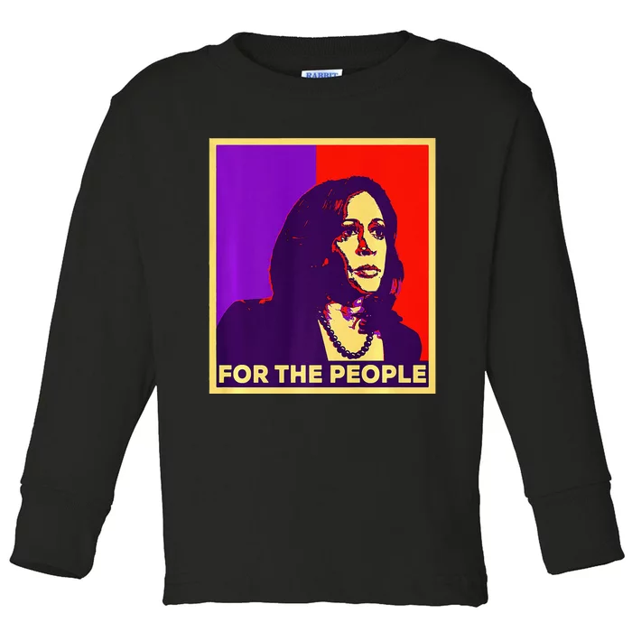 Poster Kamala Harris For The People Kamala Harris 2024 Toddler Long Sleeve Shirt