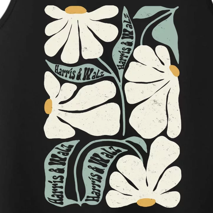 Pro Kamala Harris Waltz Flower Election Performance Tank