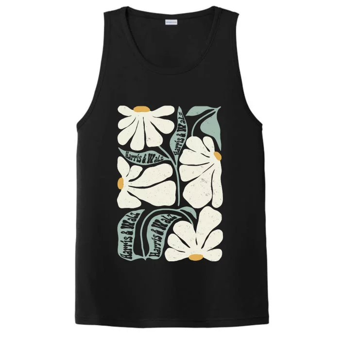 Pro Kamala Harris Waltz Flower Election Performance Tank