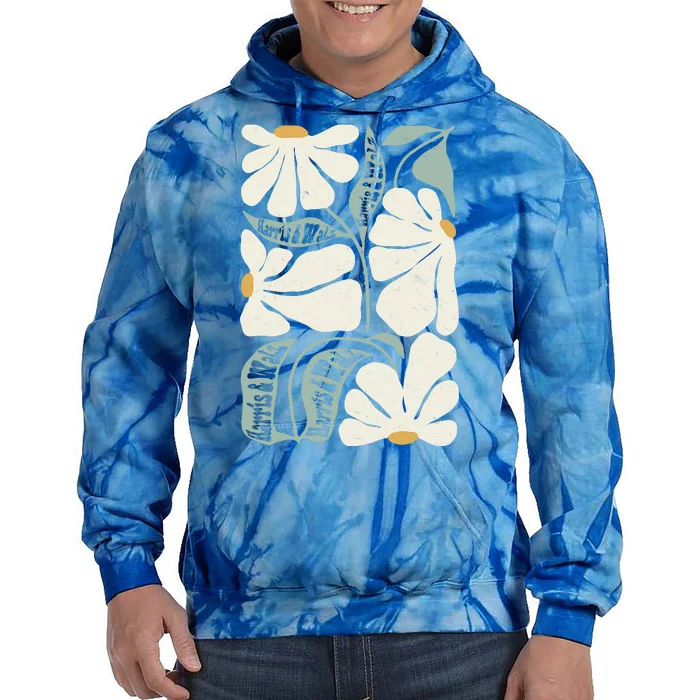 Pro Kamala Harris Waltz Flower Election Tie Dye Hoodie