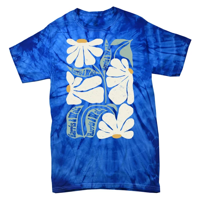 Pro Kamala Harris Waltz Flower Election Tie-Dye T-Shirt