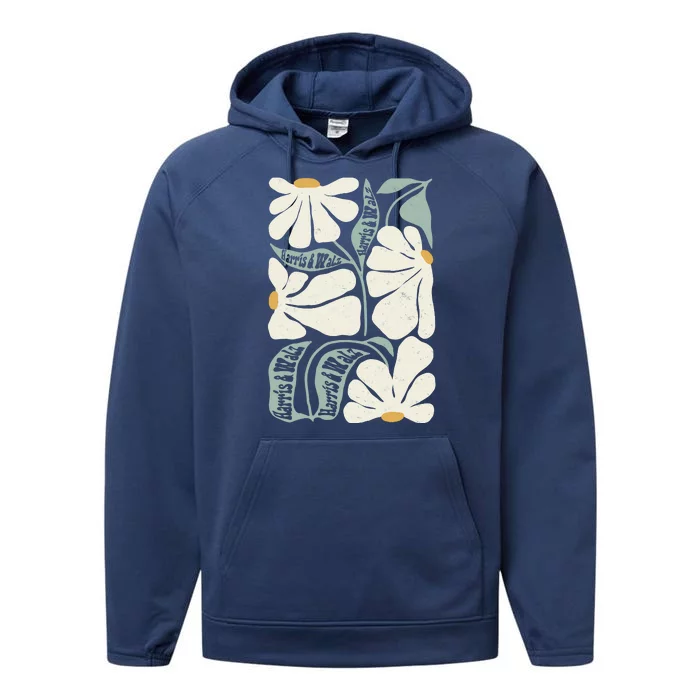 Pro Kamala Harris Waltz Flower Election Performance Fleece Hoodie