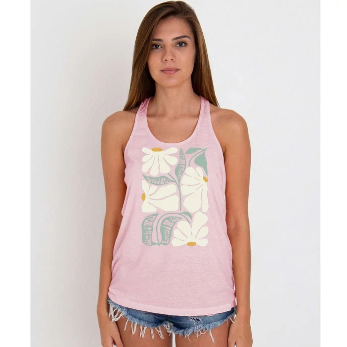 Pro Kamala Harris Waltz Flower Election Women's Knotted Racerback Tank