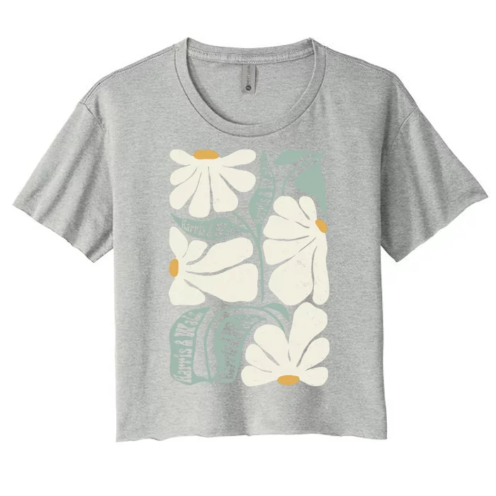 Pro Kamala Harris Waltz Flower Election Women's Crop Top Tee