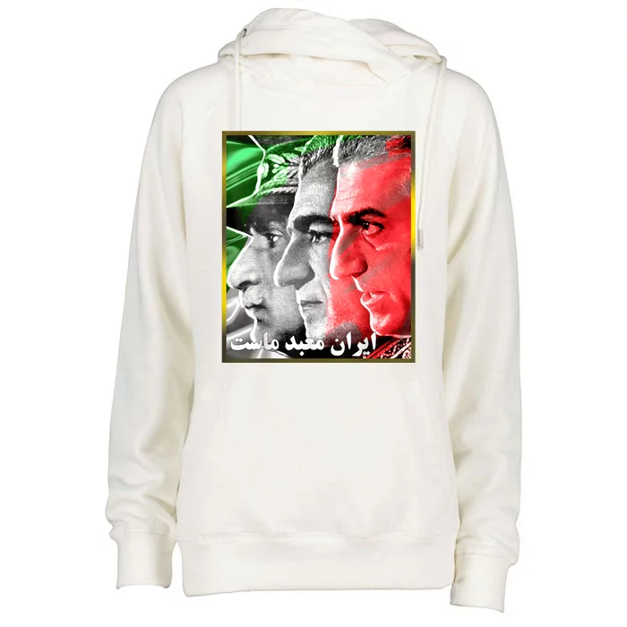 Pahlavi Kings Iran Is Our Temple Womens Funnel Neck Pullover Hood