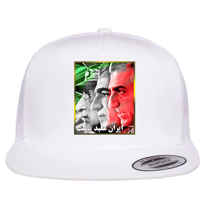 Pahlavi Kings Iran Is Our Temple Flat Bill Trucker Hat