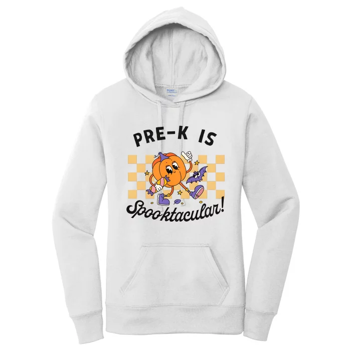 Pre K Is Spooktacular Halloween Pumpkin Spooky Women's Pullover Hoodie