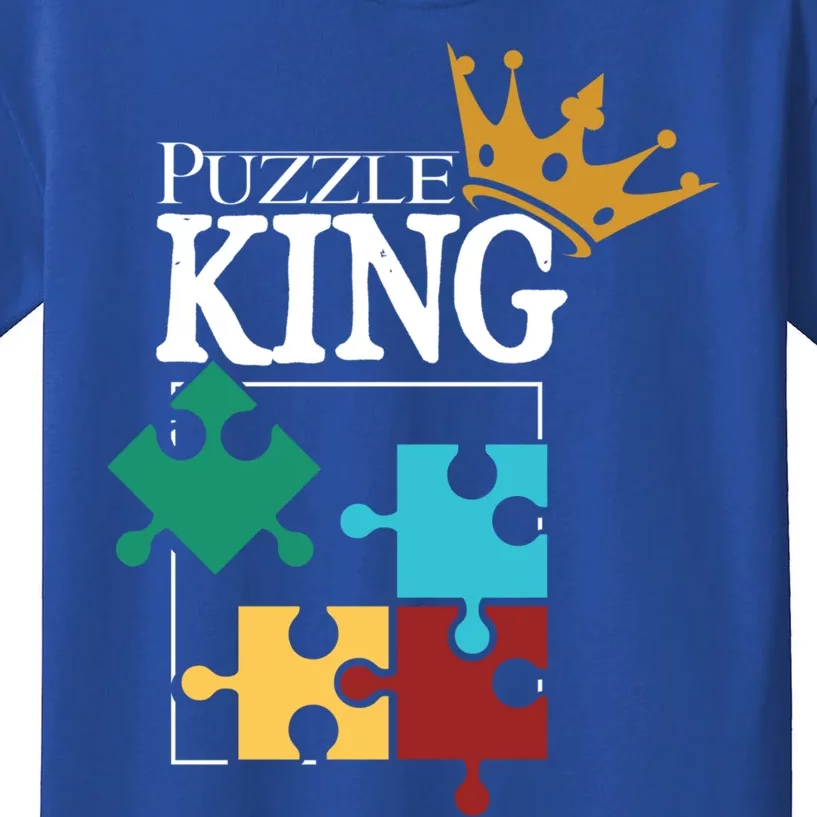 Puzzle King Jigsaw Puzzle Lover Puzzle Pieces Gift Kids T-Shirt