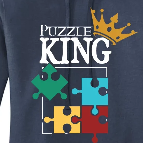 Puzzle King Jigsaw Puzzle Lover Puzzle Pieces Gift Women's Pullover Hoodie