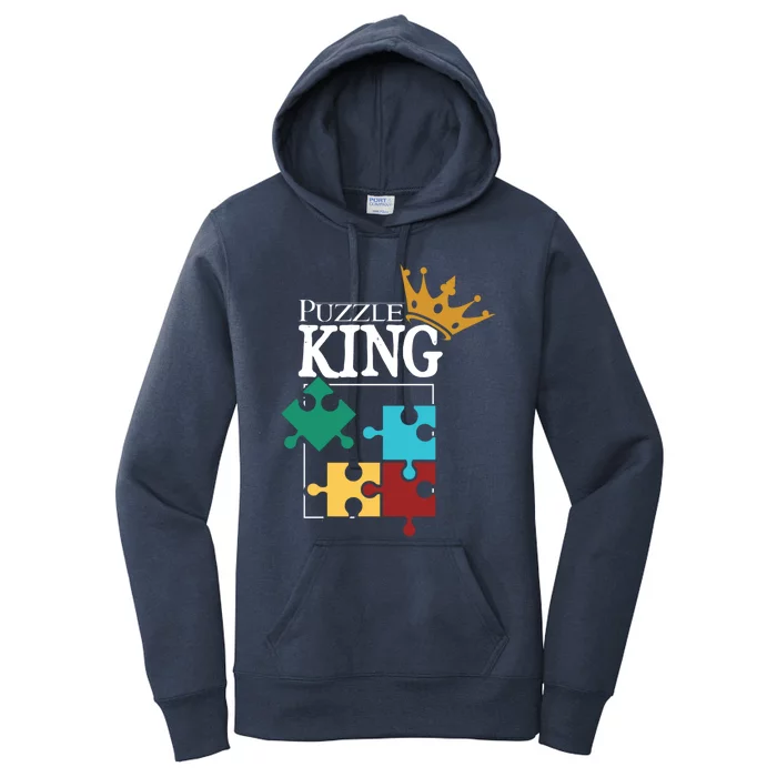 Puzzle King Jigsaw Puzzle Lover Puzzle Pieces Gift Women's Pullover Hoodie