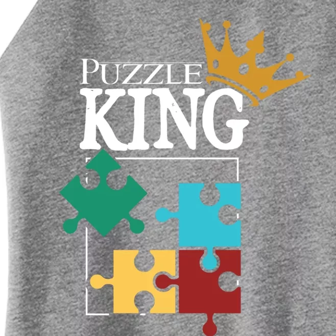 Puzzle King Jigsaw Puzzle Lover Puzzle Pieces Gift Women’s Perfect Tri Rocker Tank