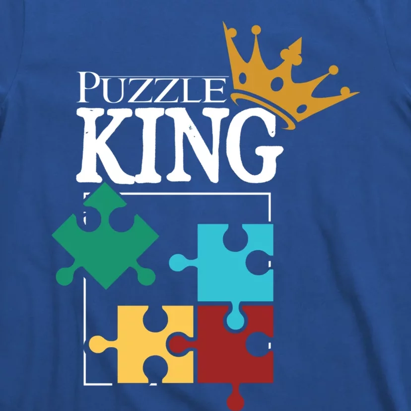 Puzzle King Jigsaw Puzzle Lover Puzzle Pieces Cute Gift T-Shirt