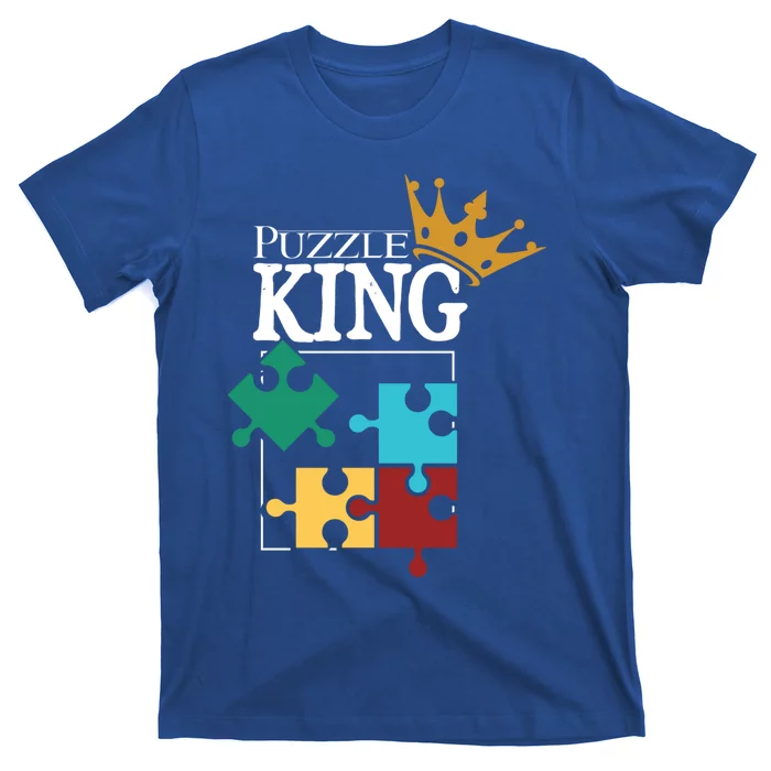 Puzzle King Jigsaw Puzzle Lover Puzzle Pieces Cute Gift T-Shirt