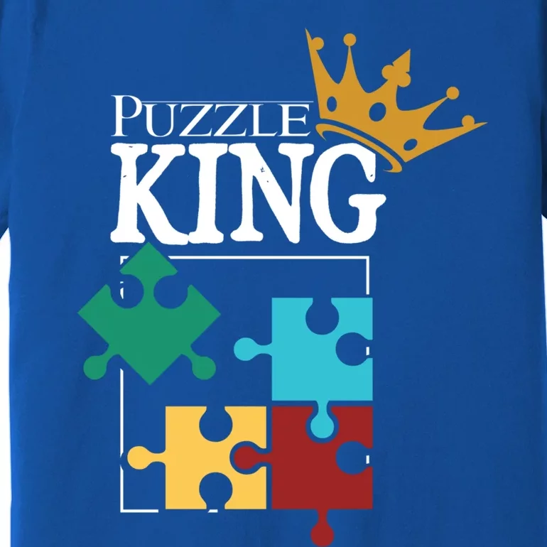 Puzzle King Jigsaw Puzzle Lover Puzzle Pieces Cute Gift Premium T-Shirt