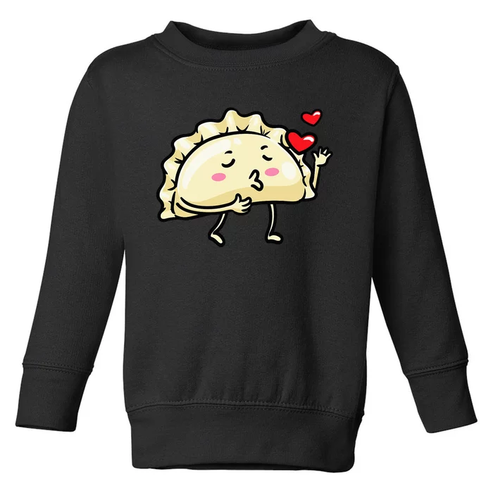 Pierogi Kawaii Kisses Emoticon Polish Food Dyngus Day Toddler Sweatshirt