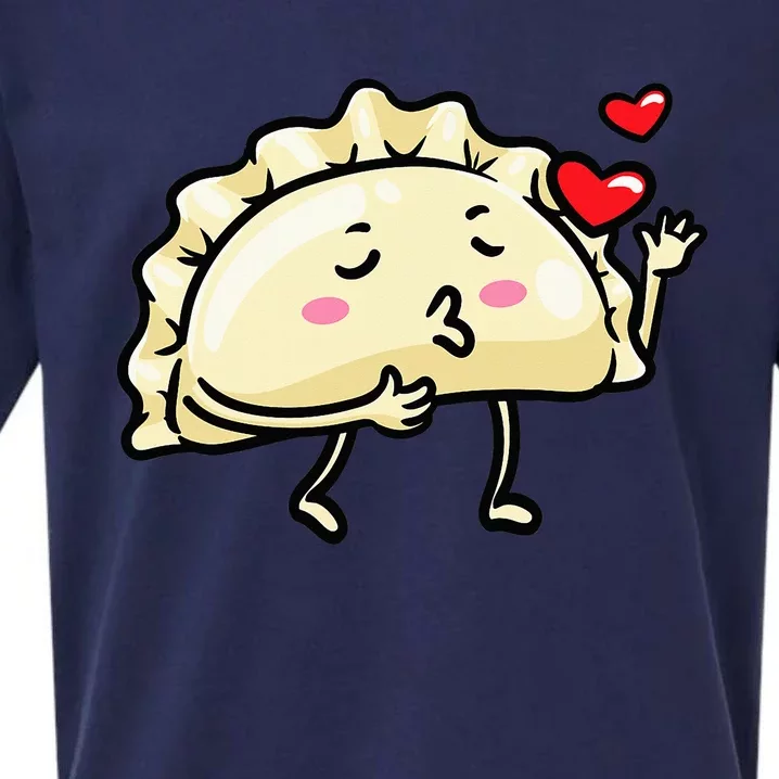 Pierogi Kawaii Kisses Emoticon Polish Food Dyngus Day Sueded Cloud Jersey T-Shirt